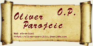 Oliver Parojčić vizit kartica